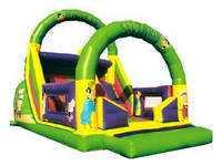 Inflatable Jumping Castle And Slide With Daffy Duck Cartoon