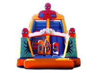 Inflatable Trampoline Slide In Spider Man Theme