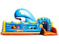 Inflatable Cute Dophin Jumping Castle For Kids