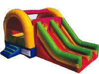 Inflatable Bouncy House Combo With Dual Slide Lane