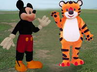 Mickey and Jumping Tiger Mascot Costumes for Sale