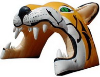 Big Inflatable Tiger Head Tunnel Tent for Events