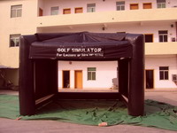 Custom Made Airtight Tent Golf Simulator for Lessons or Hire