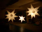 Hanging Inflatable Decoration Star with 16 Colors LED Light