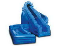 Inflatable Blue Corkscrew Water Slide