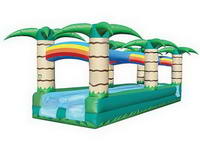 Dual Lane Slip N Splash Palm Tree Inflatable Water Slide