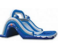 Inflatable Blue Dolphin Water Slide