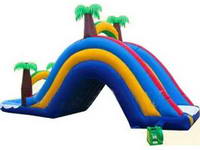 Inflatable Single Lane Palm Tree Water Slide