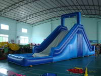 Inflatable Blue Wet Slide With Pool
