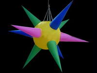 Colorful Hanging LED Light Stage Decoration Inflatable Star