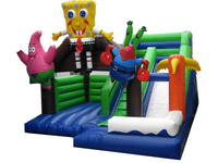 Funny Inflatable Sponge Bob Bouncer And Slide Combo