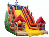 Dual Climb Lane Inflatable Clawn Slide With Arch Doors