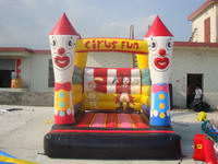 2015 Inflatable Clown Bouncer With Slide and Mesh