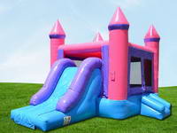 Pretty 3 In 1 Princess Inflatable Bounce House Slide Combo
