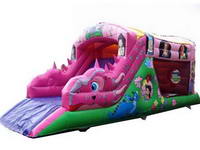 Colorful Inflatable Dragon Princess Castle Combo