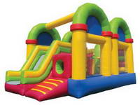 Custom Made Inflatable Double Tunnel Bouncer Slide Combo