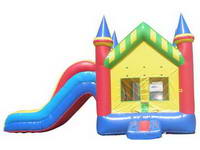 Commercial Inflatable Jumping Castle with Curve Slide Target