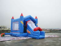 Inflatable Blue Bouncer Caste with Slide for Promotion Sale