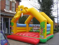 Full Color Yellow and Good Painting Inflatable Elephant Bouncer