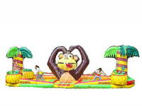 Inflatable Monkey Jumper Bungee Run For Kids Amusement