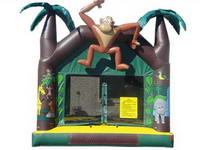 Inflatable 3 In 1 Cute Monkey Combo Bounce House