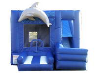 Inflatable Dolphin Castle Slide Combo