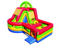 Hoting Sales Inflatable Maze Moonwalk Combo for fun