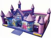 Ultimate 5 In 1 Disney Princess Palace Castle Combo Moonwalk