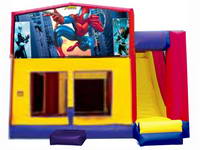 4 In1 Inflatable Combo with Spiderman Panel