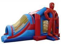 Inflatable spider man jumping castle combo
