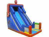 Single Lane Inflatable Spiderman Slide