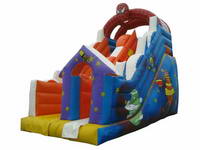 Inflatable Dry Slide In Spiderman Theme