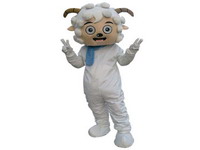 Happy Goat Cartoon Character Mascot Costume