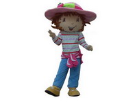 Kids Strawberry Shortcake Girl Mascot Costume for Party