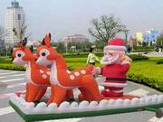 Gemmy Airblow Inflatable Santa Claus Driving Christmas Decoraion