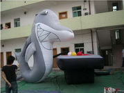 12 Foot Inflatable Shark and Billiards Set