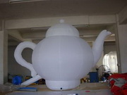 Full Color White Inflatable Teapot Decoration for Sales Promotions