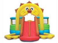 Inflatable Lion Jumping Bounce House Slide Combo