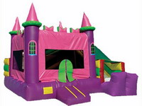 Party Rentals Inflatable Pink Jumping Castle House with Slide