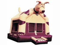 Inflatable Transparent Dog Bounce House Slide