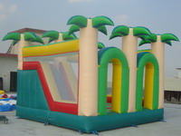 Durable Palm Trees Jungle Inflatable Bounce House Slide