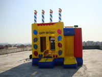 Inflatable Birthday Castle with birthday candle