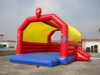 2 in 1 inflatable Spiderman bouncer with slide