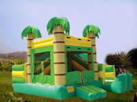 Inflatable 5 In 1 Tropical Combo Bounce House