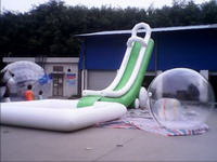 Customized Design Inflatable Water Slide Tubes with Pool for Sale