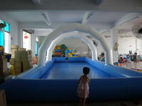 Custom Outdoor Use Inflatable Pool with arch banners