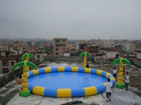 Inflatable Pool with coco trees