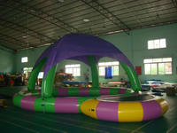 Newest Large Inflatable Pool Tent with trampoline for Sale