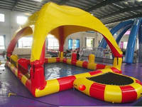 Inflatable Pool Tent with trampoline