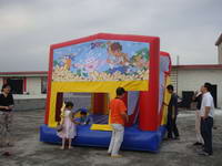 digital printing inflatable jump house moonwalk for boy